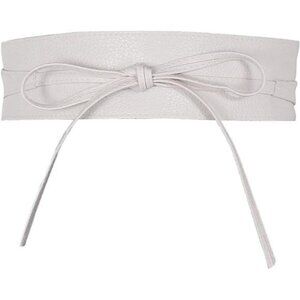 Women's Soft PU Leather Obi Belt - Self-Tie Wrap Cinch Belt with Bowknot